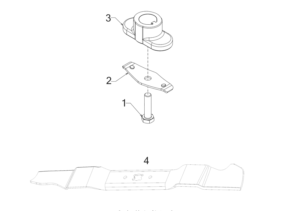 Blade Diagram and Parts List for SC100HW (11AB9M5710)(2019) Cub Cadet Lawn Mower